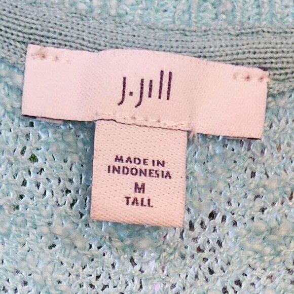 J.Jill Women Light Blue Sweater Long Sleeve Medium Tall RN97641 - Picture 4 of 7